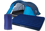 set: tent + mattress + sleeping bags